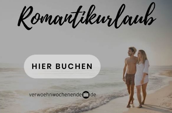 Bild von einer Anzeige zum Romantikurlaub mit einen Callboy von Verwöhnwochenende