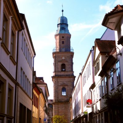 View through alleys in Erlangen