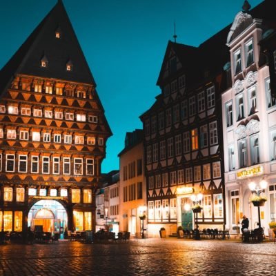 Hildesheim Market Square at Night
