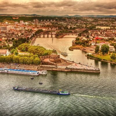 View of the German corner in Koblenz