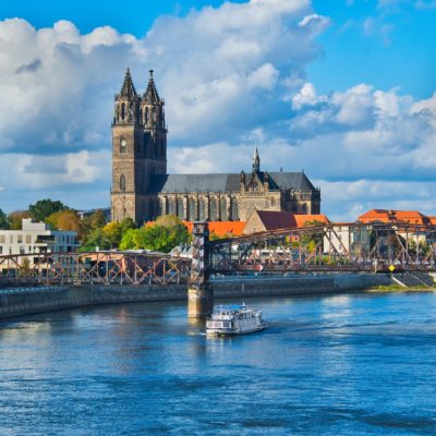 Picture overlooking the water on Magdeburg